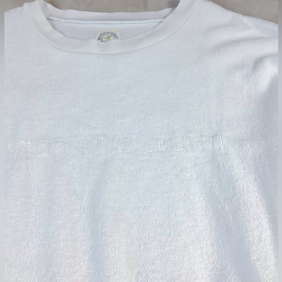 Victoria Secret Authentic Country Trademark Terry Cloth Drawstring Top Medium Sz - Picture 7 of 11